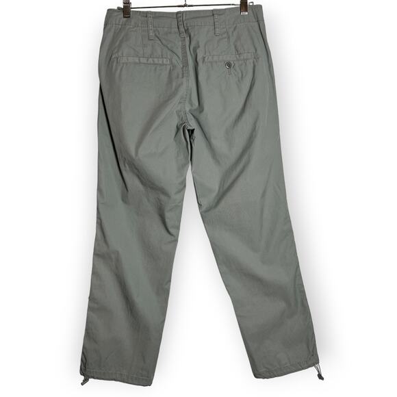 G1 G-One Goods Parachute Crop Pant SIZE 2 Gray Green Pull-Stop Ankle Cotton - Picture 2 of 12